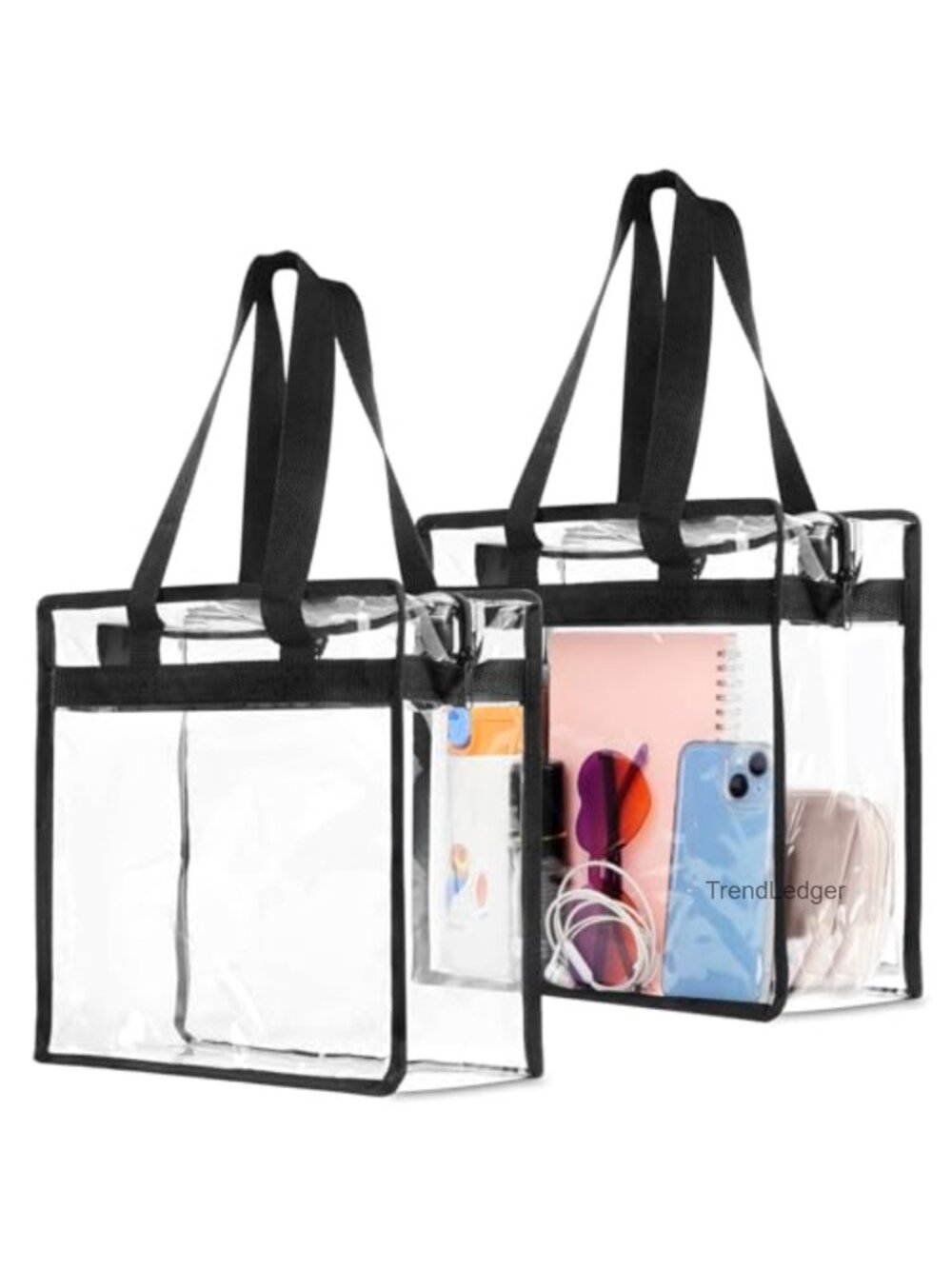 Clear Tote Bag Stadium Approved 12x6x12 Large Transparent PVC